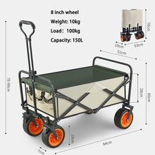 Load image into Gallery viewer, V255-TROLLEY-8INCH-BE-97626-folding-beach-trolley-heavy-duty