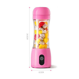 Handheld Fruit Mixer Soga 380ml USB Rechargeable - Pink-Blender-Just Juicers