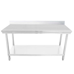 Prep Work Bench Soga 120 x 70 x 85cm Stainless Steel With Backboard-Bench-Just Juicers